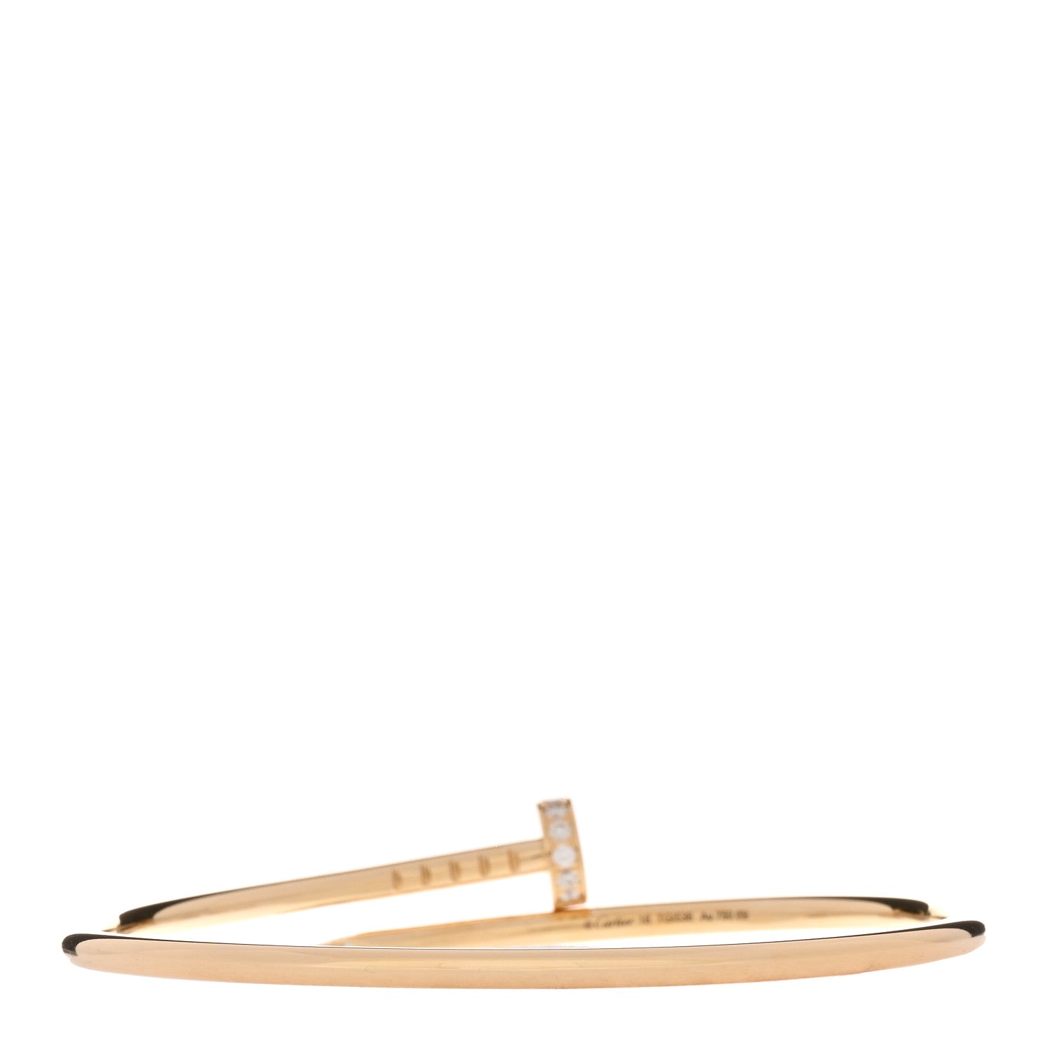 Cartier 18K Yellow Gold Diamond Small Juste Un Clou Bracelet 16 2 of 4