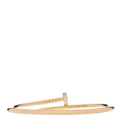 Cartier 18K Yellow Gold Diamond Small Juste Un Clou Bracelet 16 2 of 4