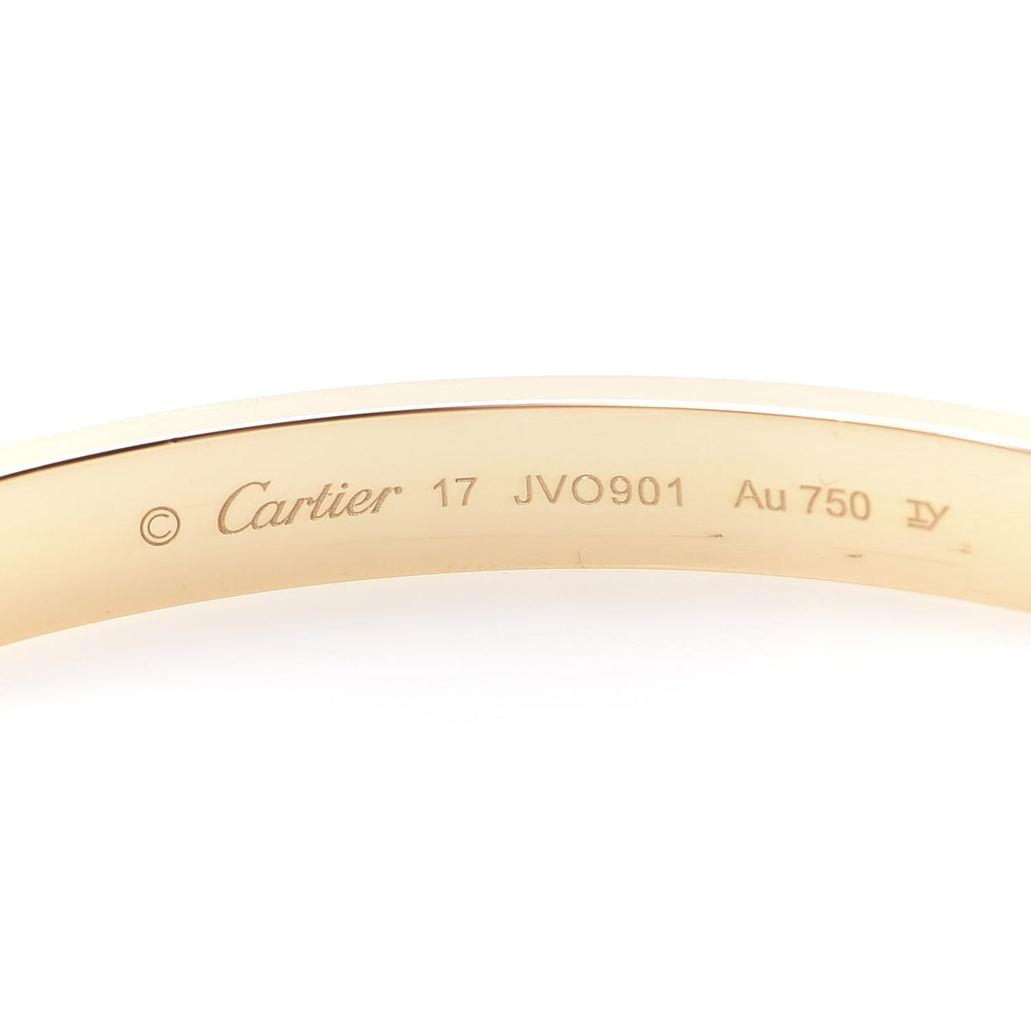 18K Yellow Gold LOVE Bracelet 17