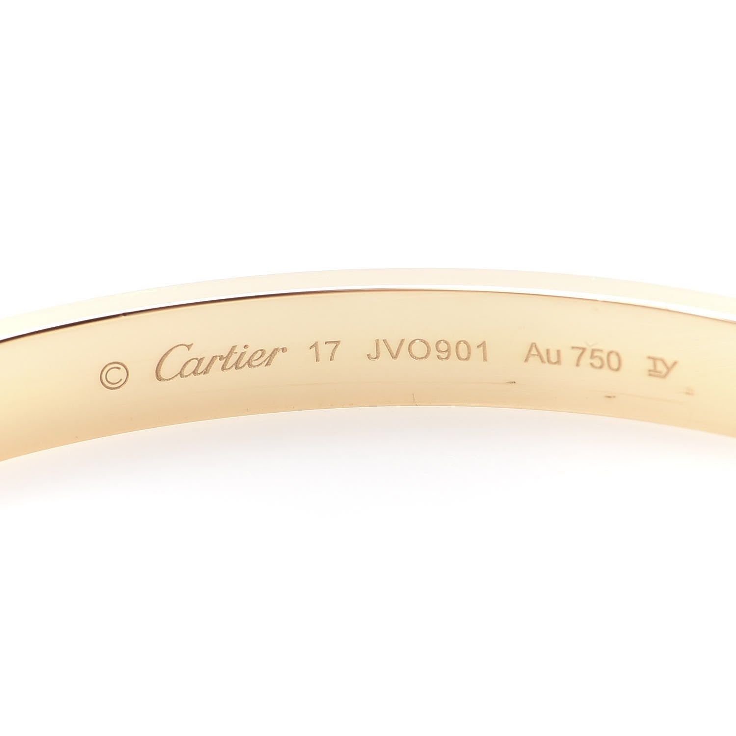 Cartier 18K Yellow Gold LOVE Bracelet 17 5 of 7