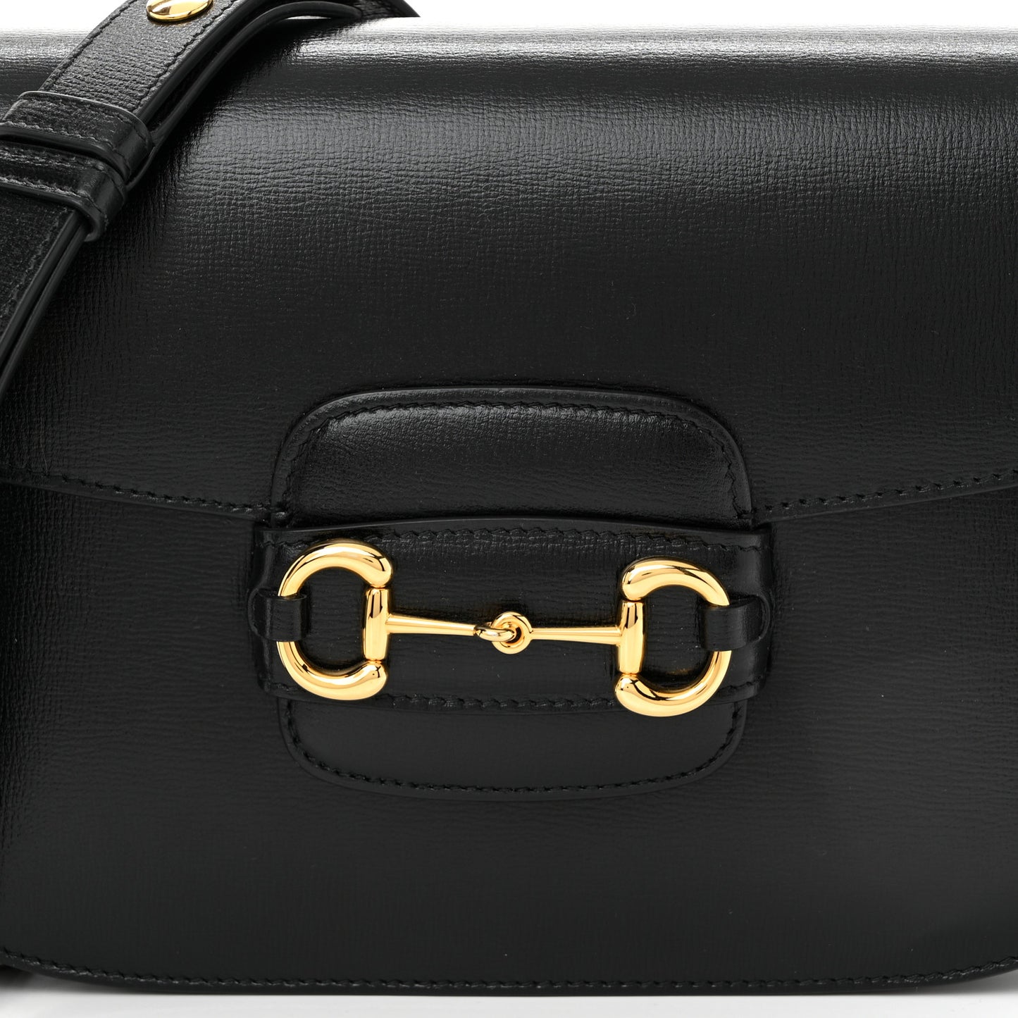 Azalea Calfskin Horsebit 1955 Shoulder Bag Black