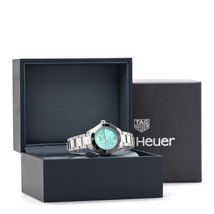 Tag Heuer Stainless Steel Diamond 36mm Aquaracer 300M Automatic Watch Green WBP231K 5 of 5