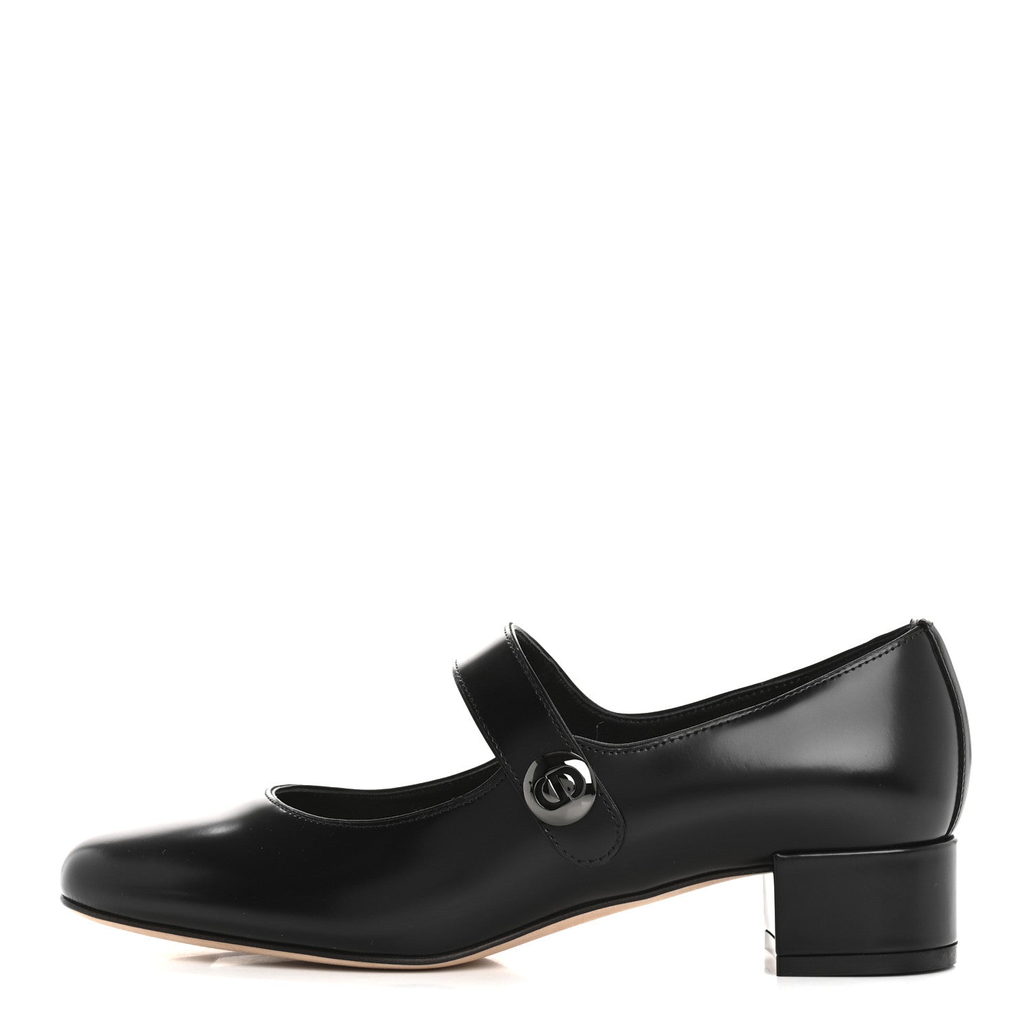 Christian Dior Brushed Calfskin Uniform 30mm Pumps 37 Black 1 of 10