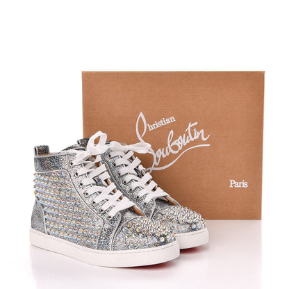 Christian Louboutin Nappa Mica Spikes Womens Louis Orlato Flat Sneakers 38 Silver 10 of 10