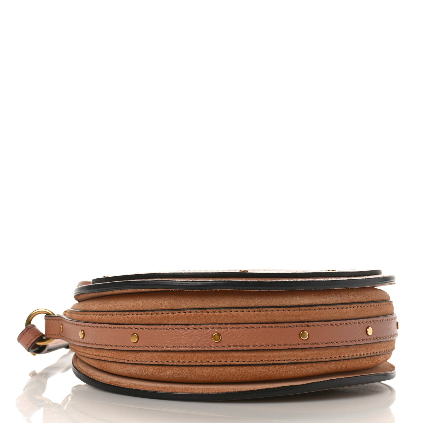 Shiny Goatskin Suede Small Pixie Bag Caramel
