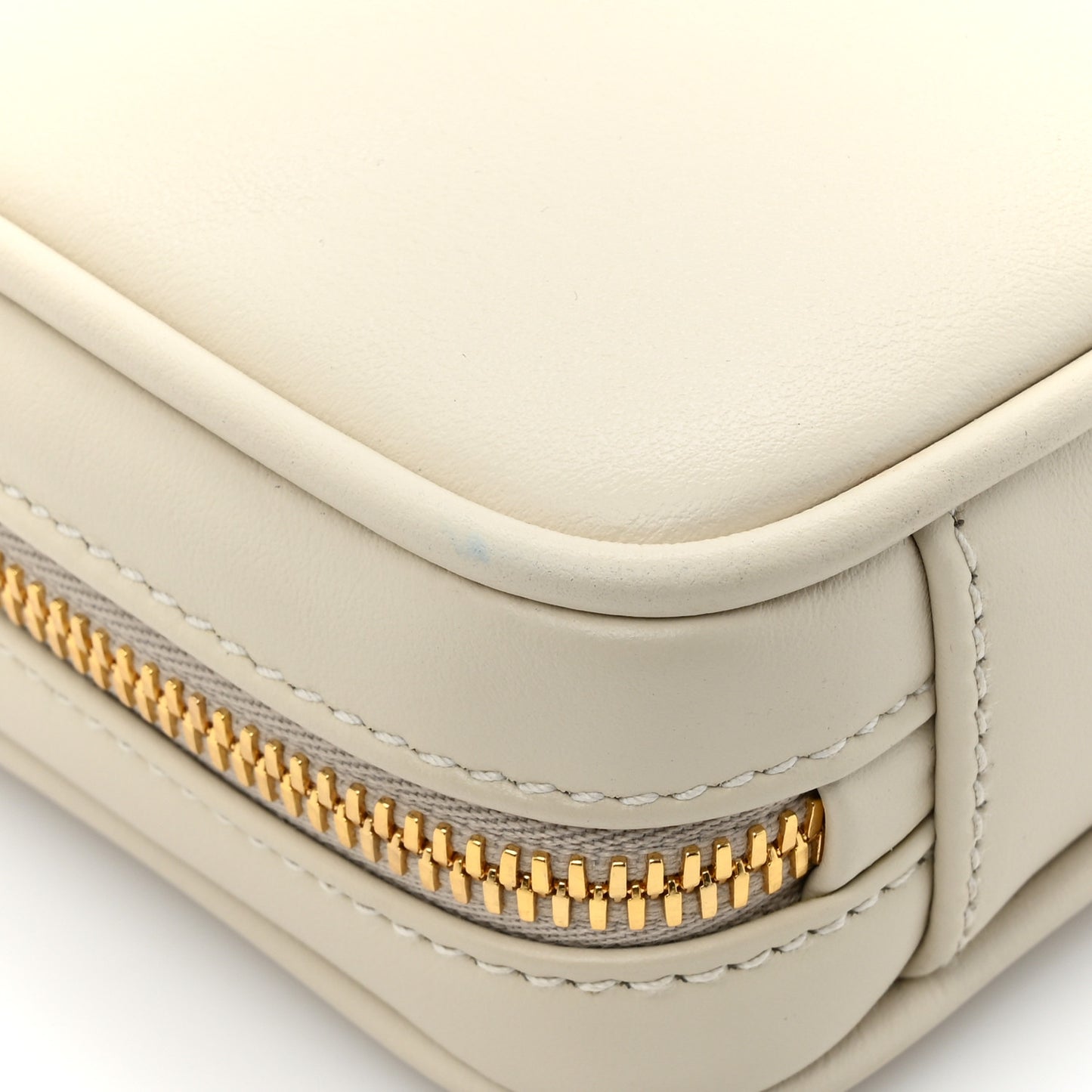 Calfskin Mini Arcadie Top Handle Bag Chalk White