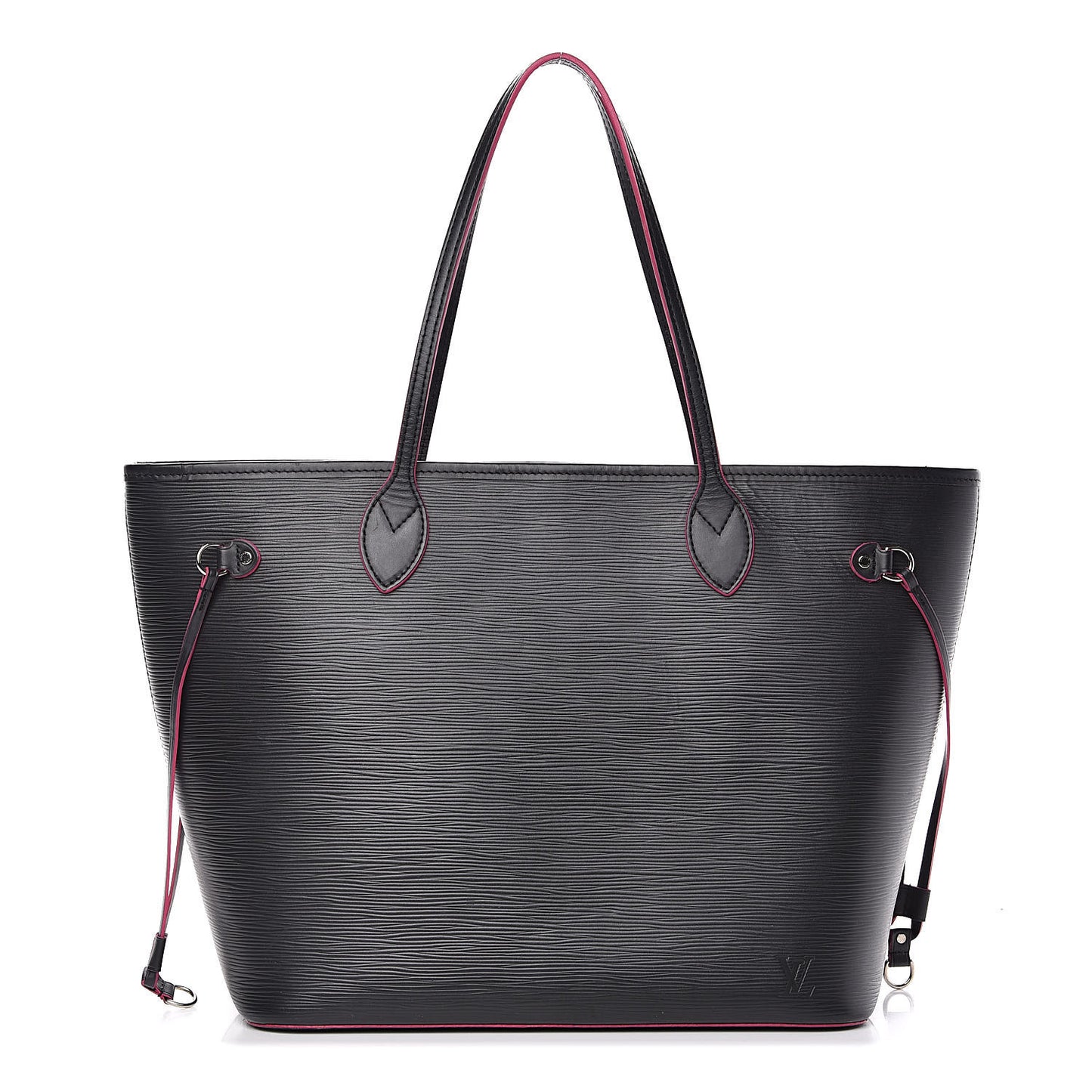 Epi Neverfull MM Black Hot Pink