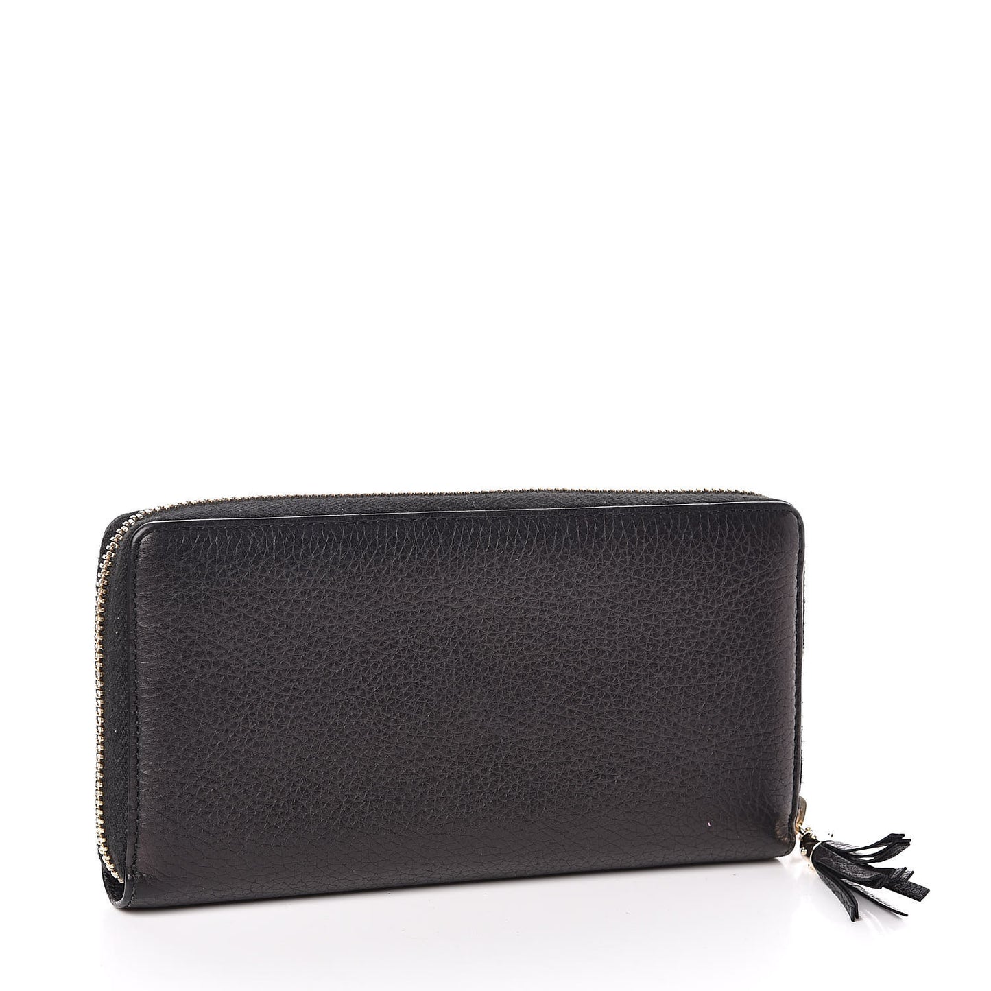 Calfskin Soho Zip Around Wallet Black