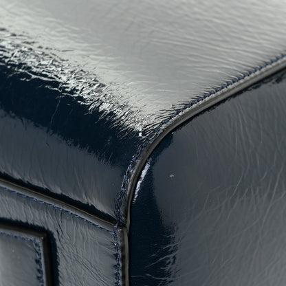 Givenchy Crinkled Patent Deerskin Small Antigona Deep Blue 9 of 19