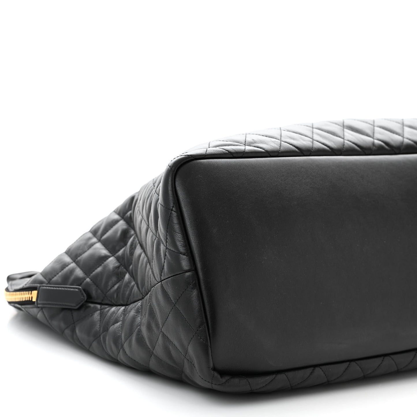 Calfskin Quilted ES Giant Travel Bag Black