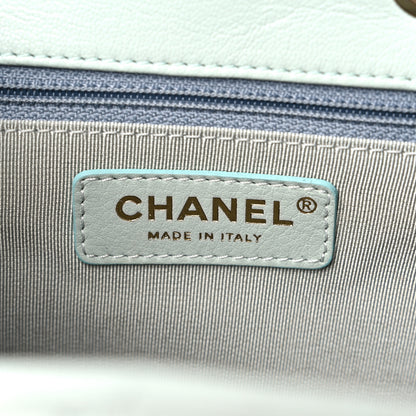 Chanel Goatskin Quilted Duma Drawstring Backpack Green Blue Pink 6 of 11