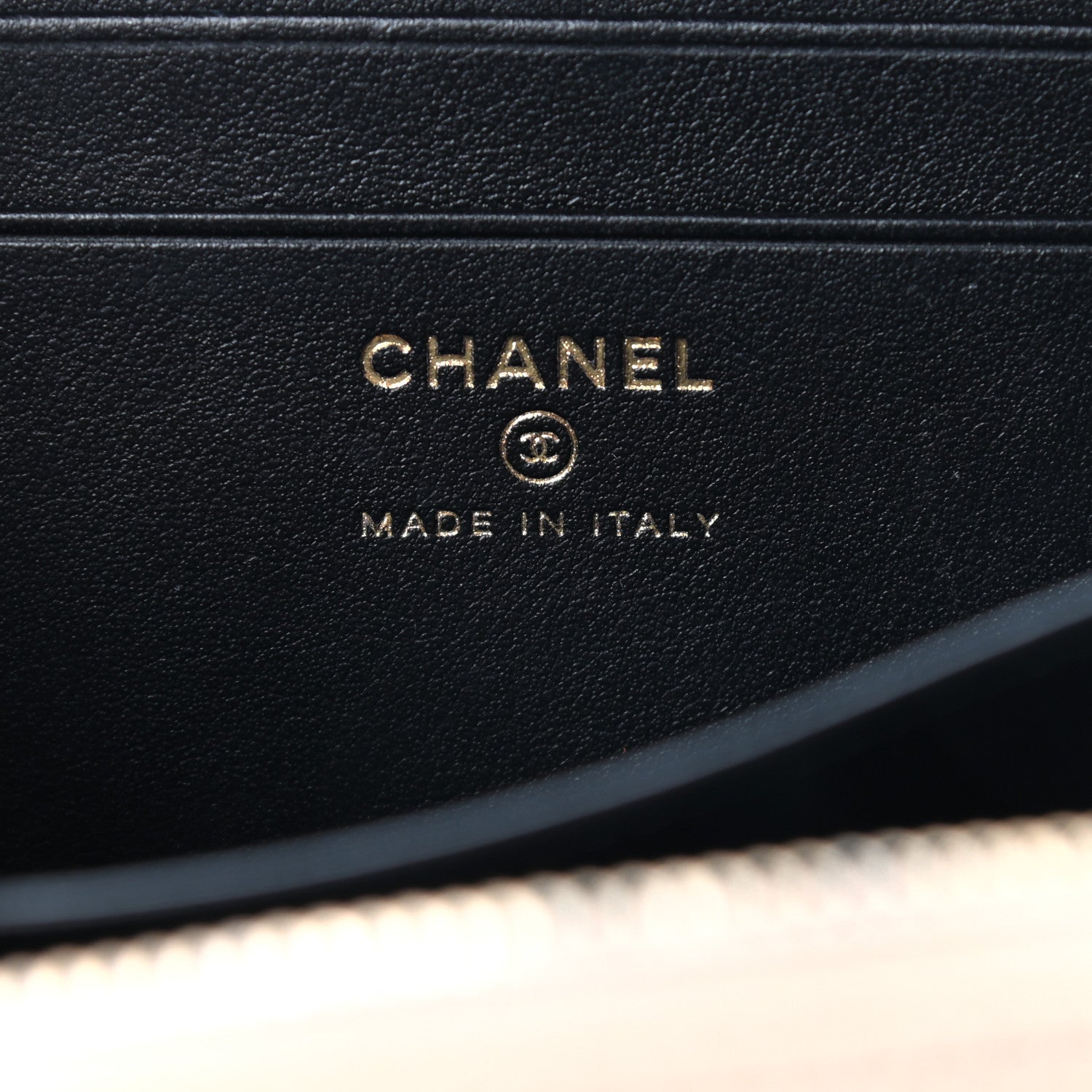 Chanel Caviar Quilted CC Filigree Vanity Clutch With Chain Beige Black 6 of 9