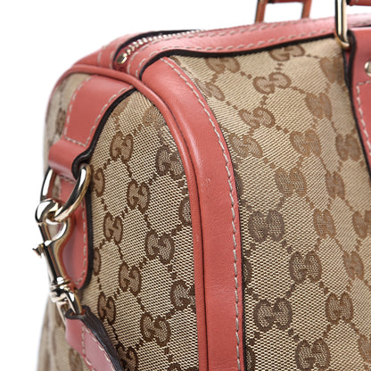 Gucci Monogram Medium Vintage Web Boston Pink 13 of 16