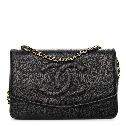 Chanel Caviar Timeless CC Wallet on Chain WOC Black 1 of 11