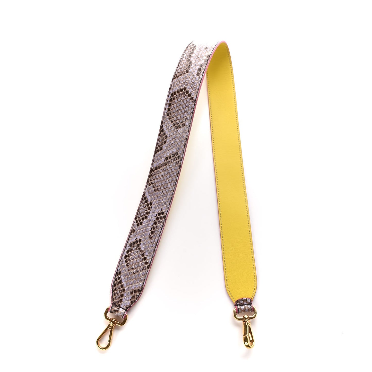 Shiny Python Vitello Dolce Strap You Purple Yellow