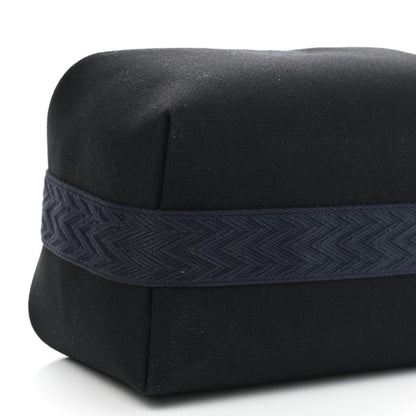Hermes Canvas Large Bride-A-Brac Pouch Bleu Nuit 8 of 9