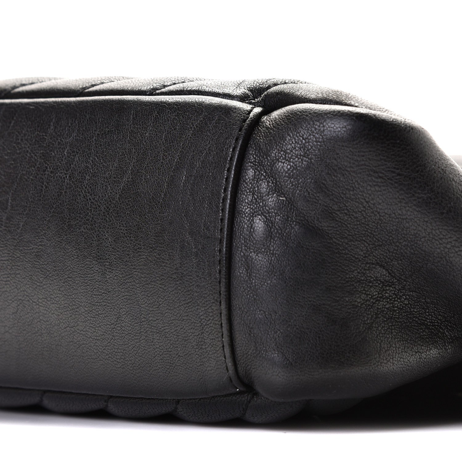 Saint Laurent Sheepskin Matelasse Chevron Monogram Monochrome Large College Satchel Black 9 of 9