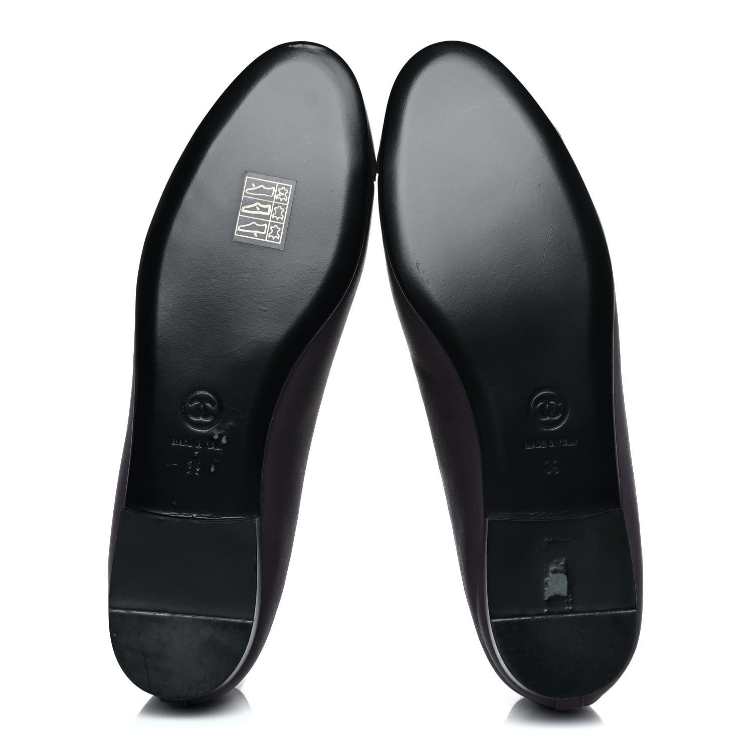 Chanel Lambskin Cap Toe Ballerina Flats 39 Prune 5 of 9