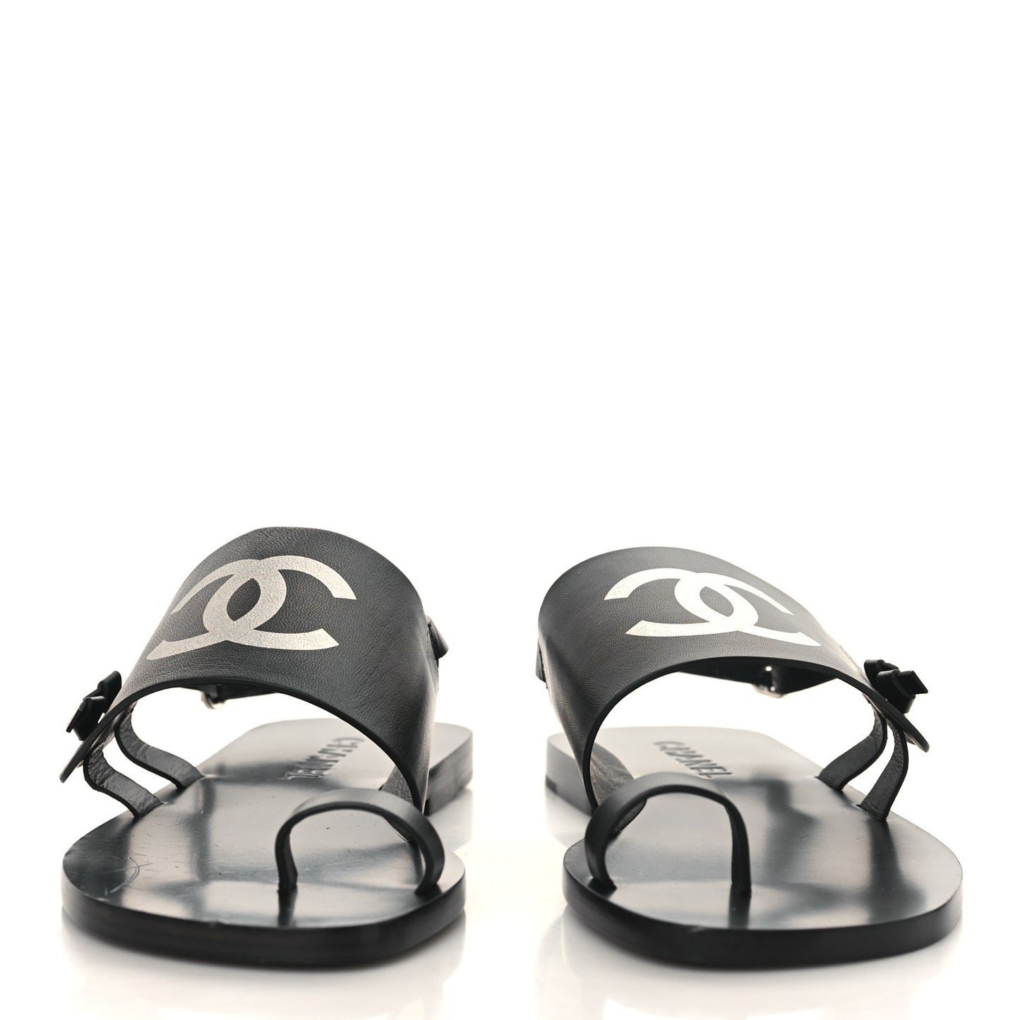 Goatskin CC Sandals 36 Black