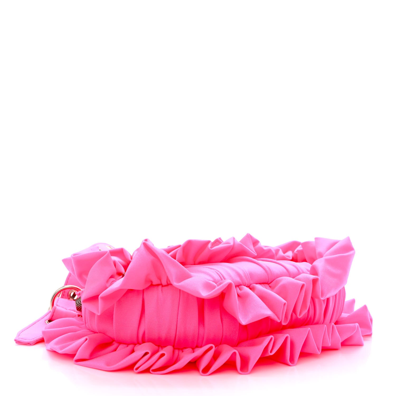 Balenciaga Ruffled Jersey Le Cagole Shoulder Bag XS Fluo Pink 4 of 10