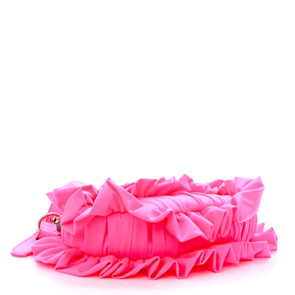 Balenciaga Ruffled Jersey Le Cagole Shoulder Bag XS Fluo Pink 4 of 10