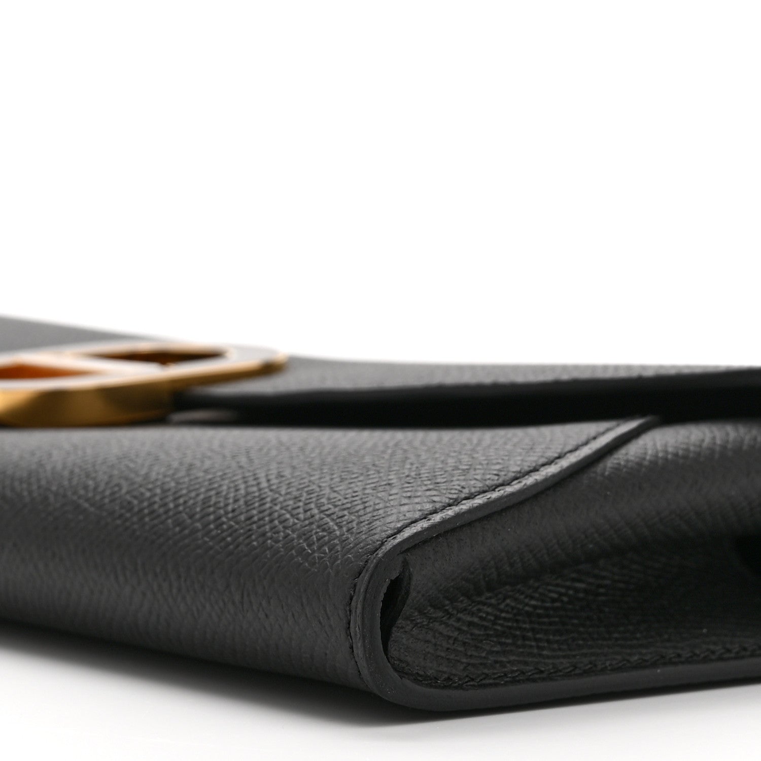 Hermes Epsom Enamel Maillon Wallet To Go Black 10 of 11