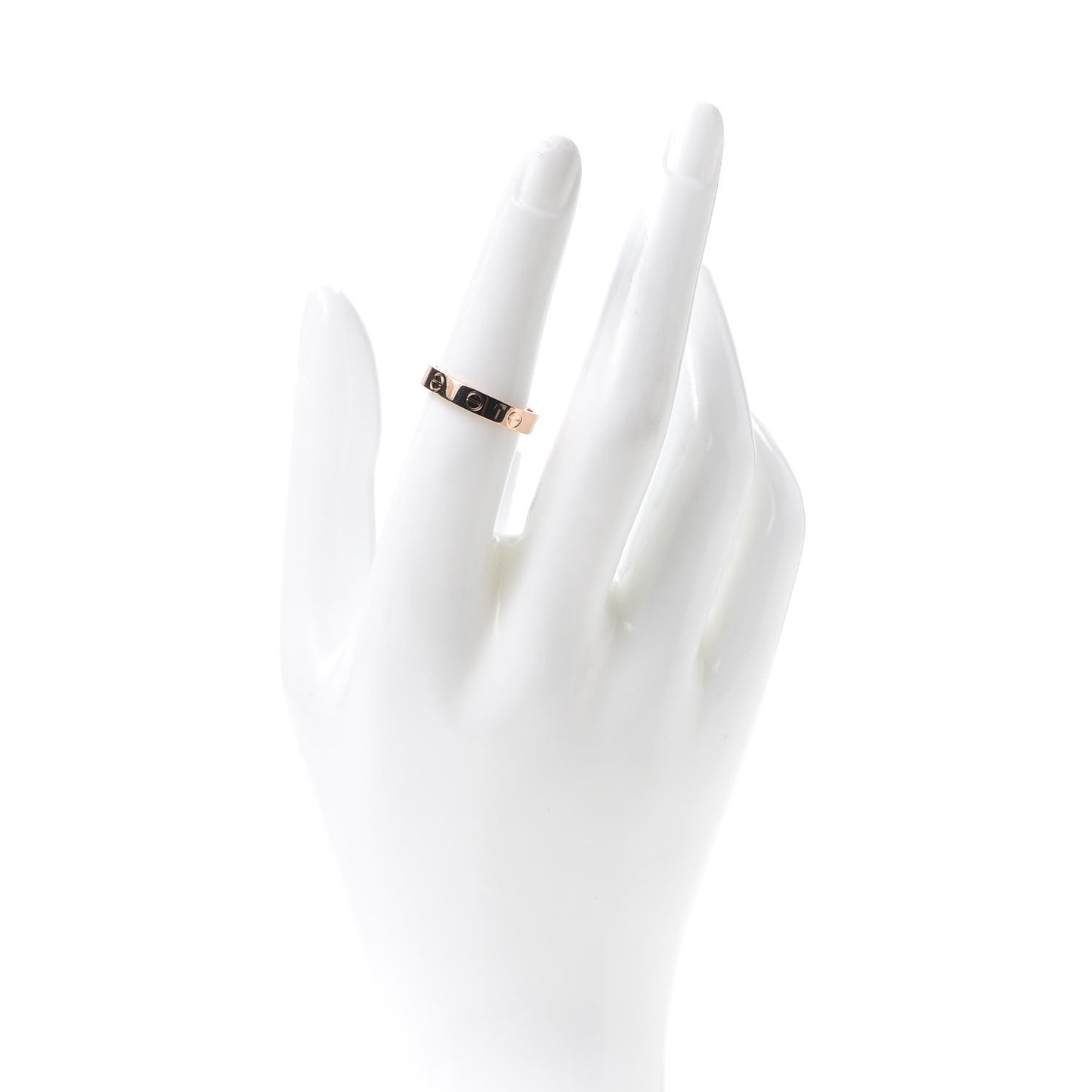 18K Pink Gold 3.5mm LOVE Wedding Band Ring 53 6.25
