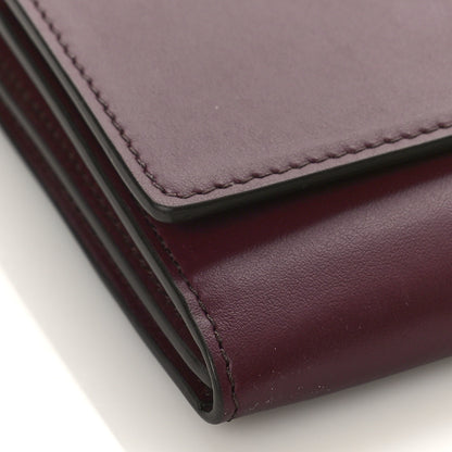 Burberry Calfskin Logo Hazelmere Wallet With Detachable Strap Deep Maroon 8 of 9