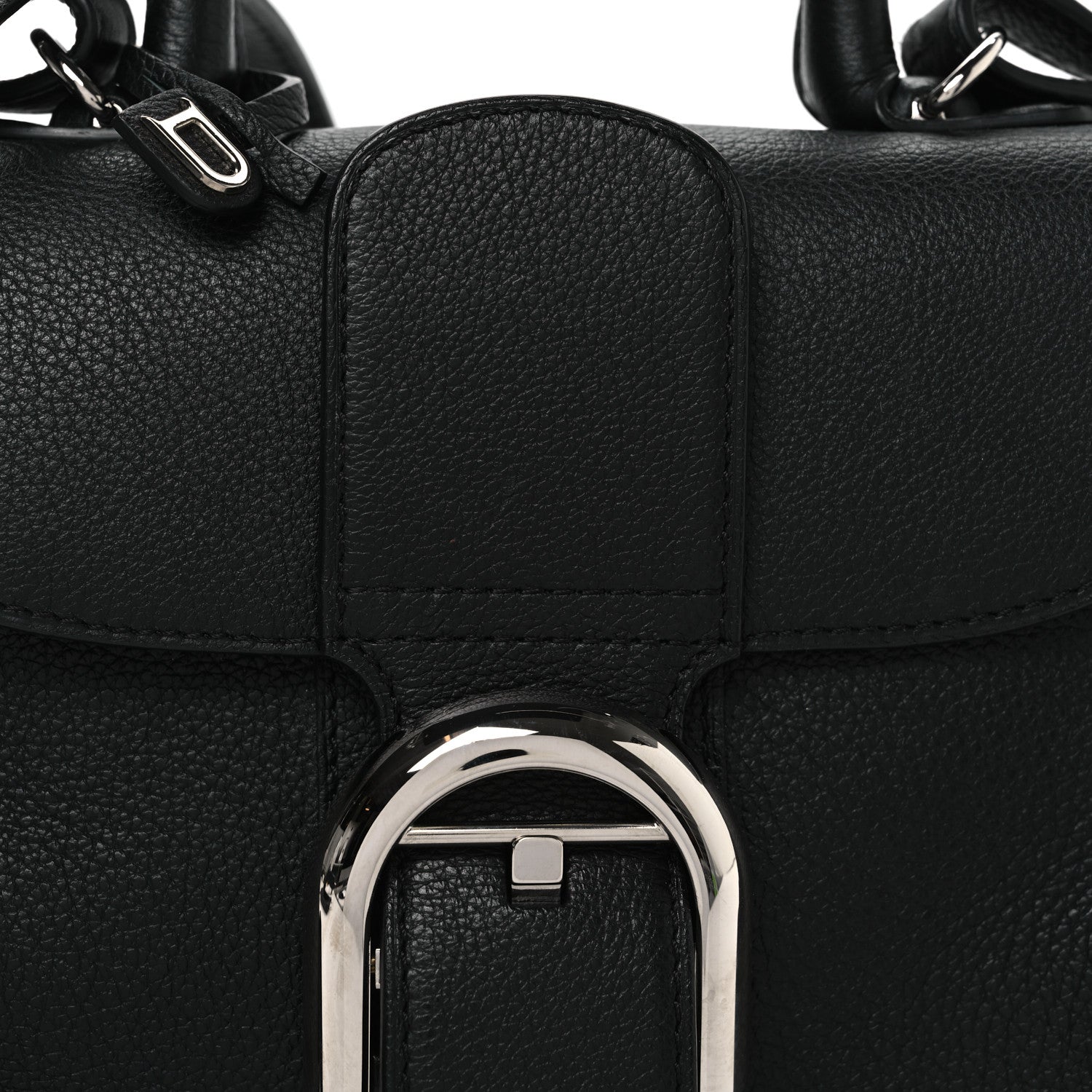 Delvaux Grained Calfskin Mini Brillant Satchel Black 9 of 12