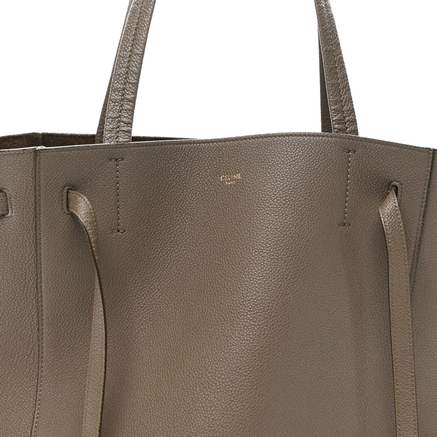 Celine Soft Grained Calfskin Small Belt Cabas Phantom Taupe 8 of 13