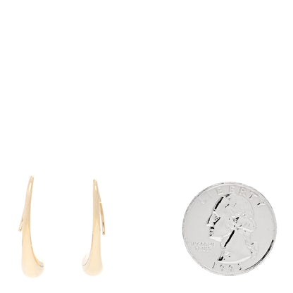 Tiffany 18K Yellow Gold Elsa Peretti Teardrop Hoop Earrings 2 of 4