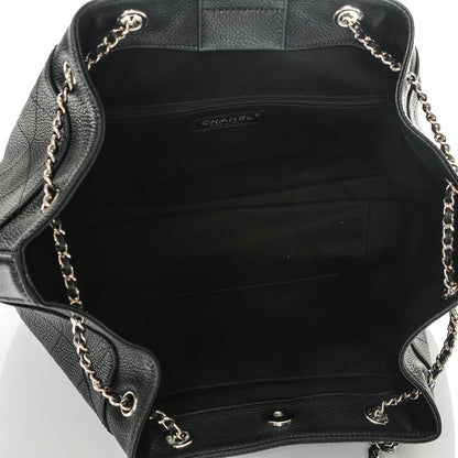 Chanel Grained Calfskin Stitched Accordion Shoulder Bag Black 5 of 7