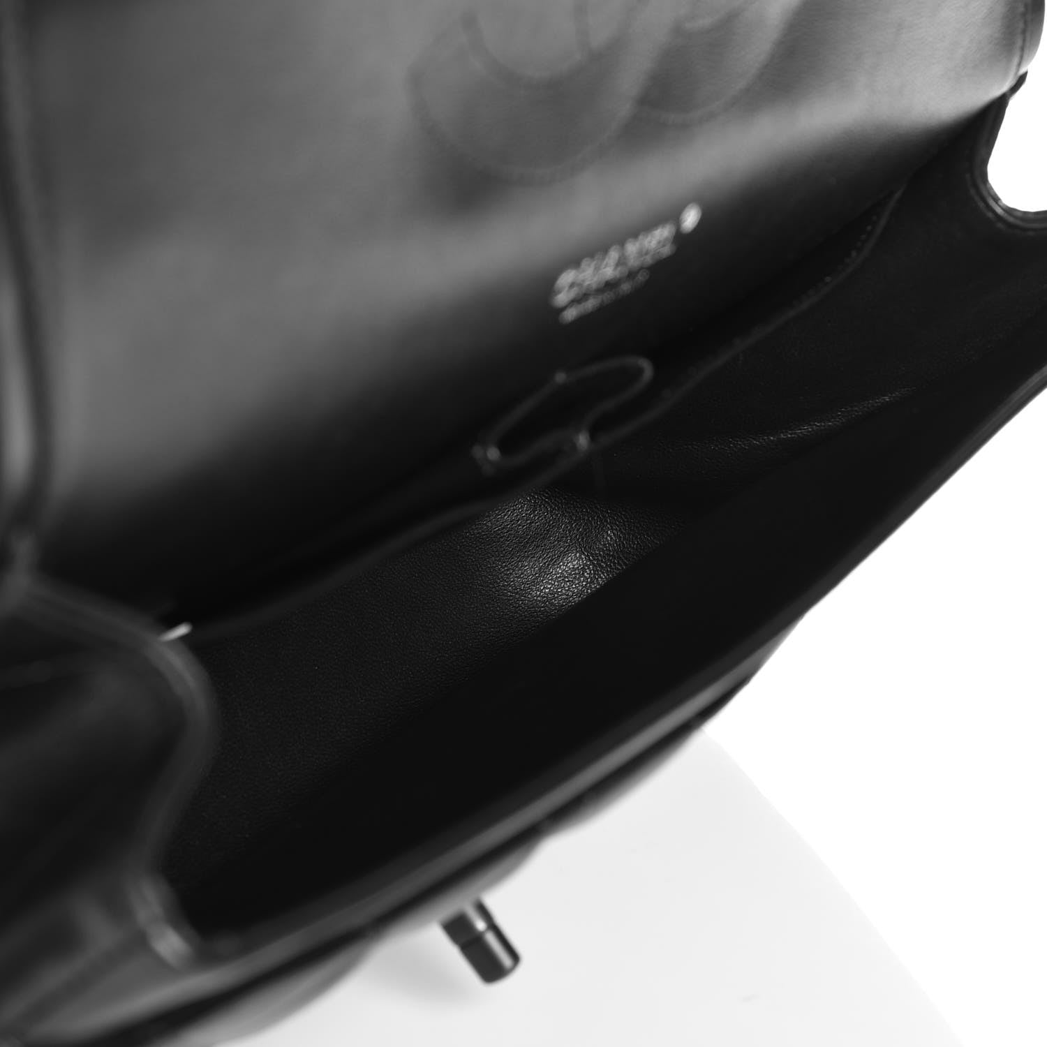 Chanel Lambskin Quilted Jumbo Double Flap So Black 6 of 8