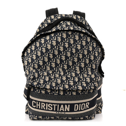 Christian Dior Oblique Diortravel Backpack Blue 1 of 9