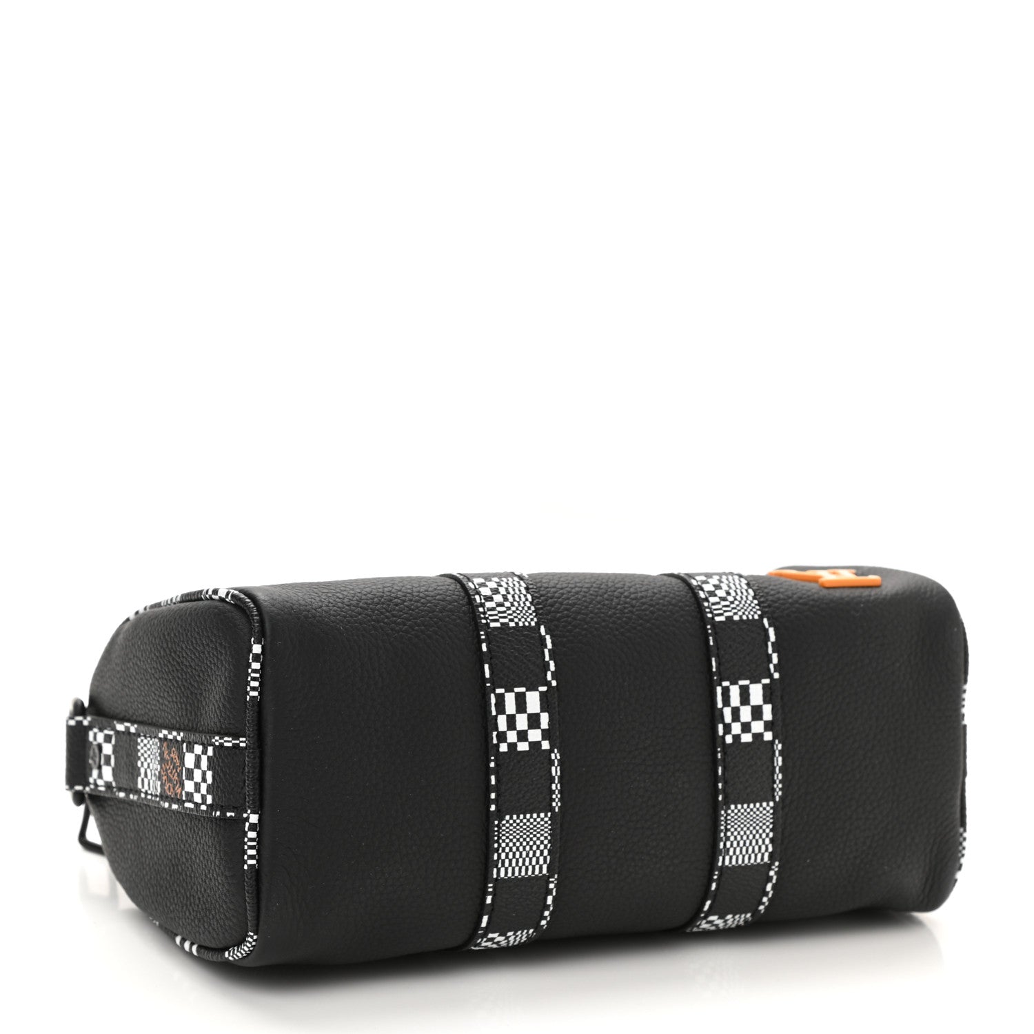 Louis Vuitton Calfskin Damier Distorted Keepall XS Black 4 of 9