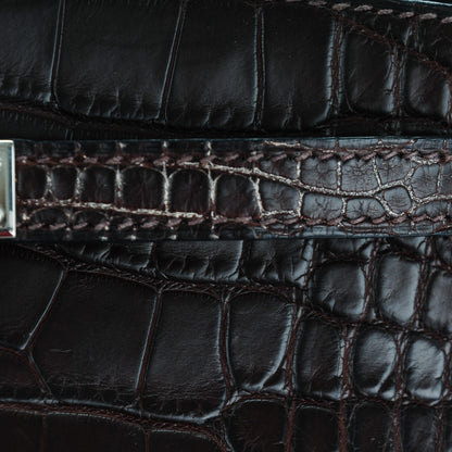 Hermes Matte Niloticus Crocodile Kelly Pochette Havane 15 of 17