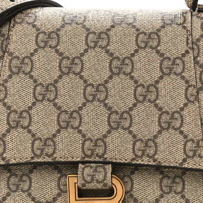 Balenciaga X GUCCI GG Supreme Monogram Small Hourglass Top Handle Bag Beige Ebony 9 of 9
