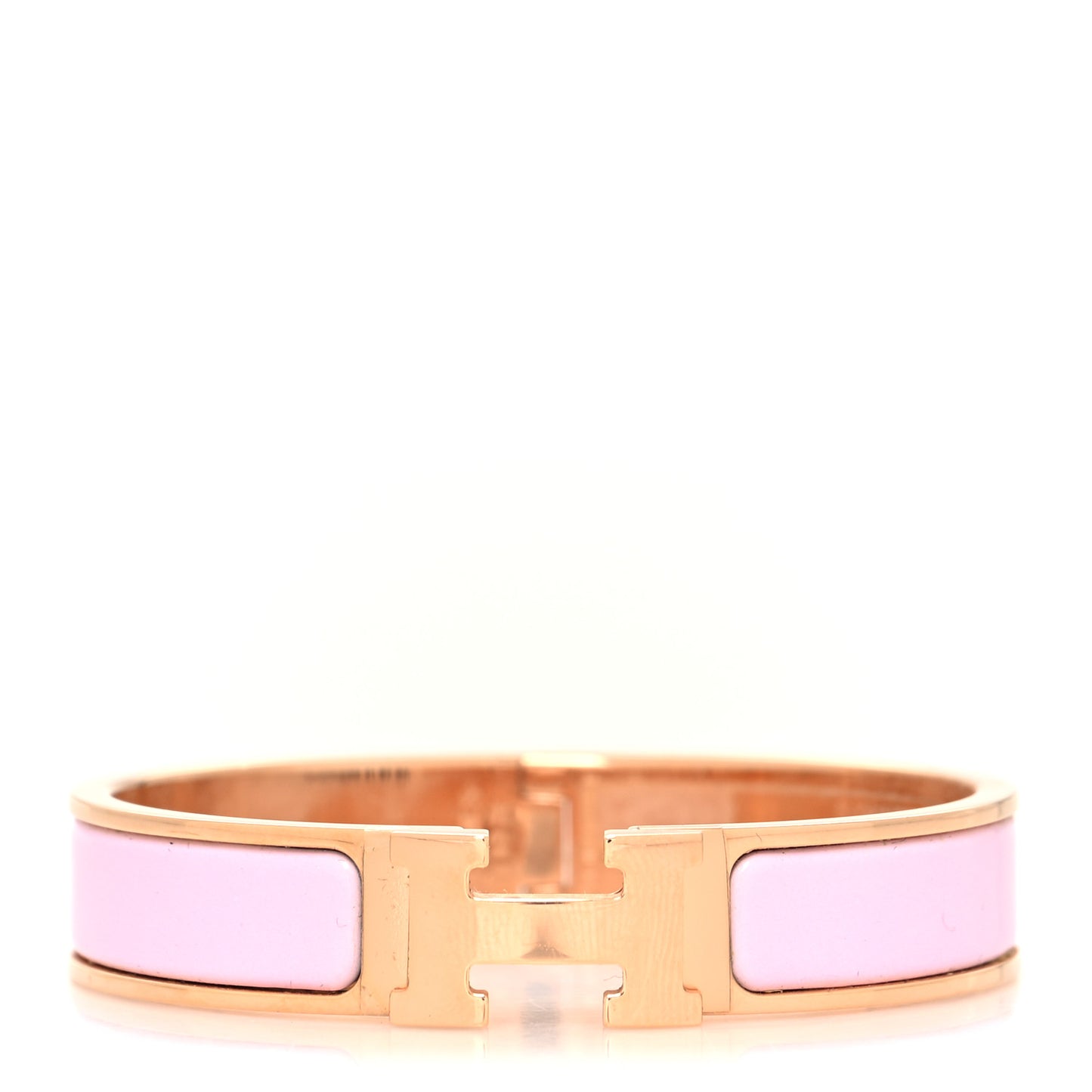 Enamel Narrow Clic Clac H Bracelet PM Rose Candeur