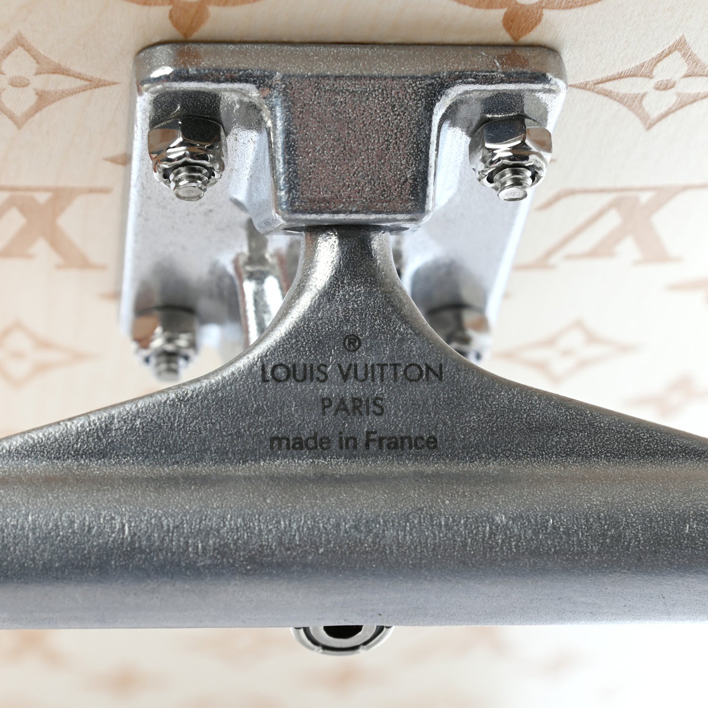Maple Wood Monogram Skateboard Brown
