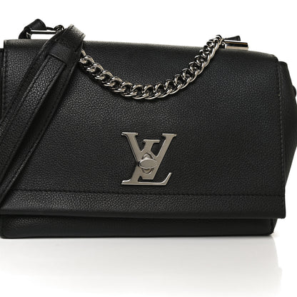 Louis Vuitton Calfskin Lockme II Chain Bag BB Black 7 of 10