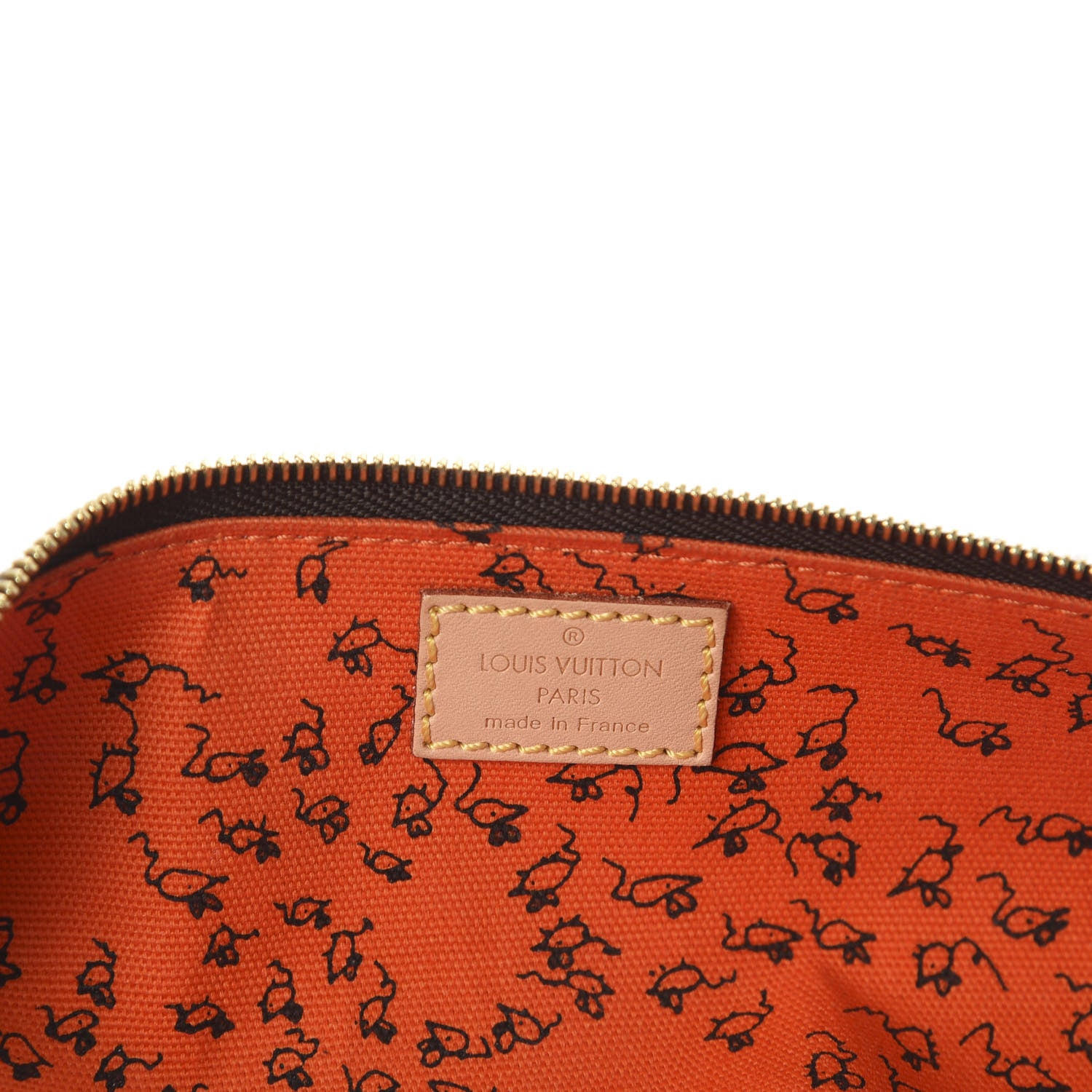 Louis Vuitton Catogram Elizabeth Pouch Orange Marron 5 of 5