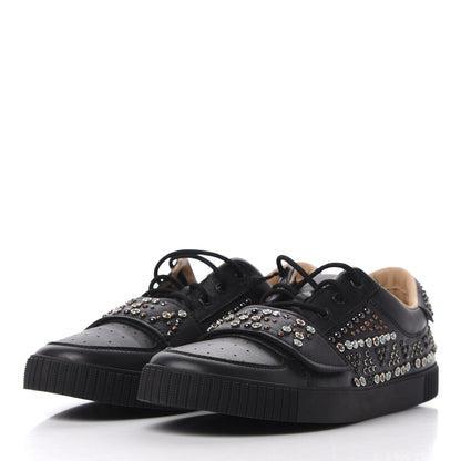 Valentino Garavani Calfskin Mens Stud Sneakers 44 Black 3 of 10