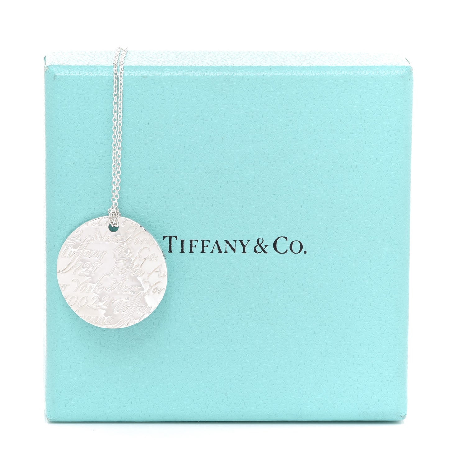 Sterling Silver Notes Round Pendant Necklace