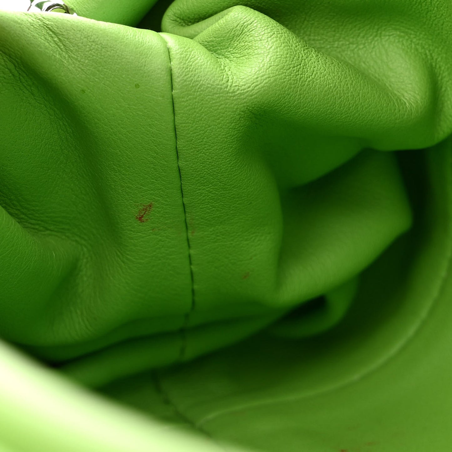 Butter Calfskin The Mini Pouch Acid Green