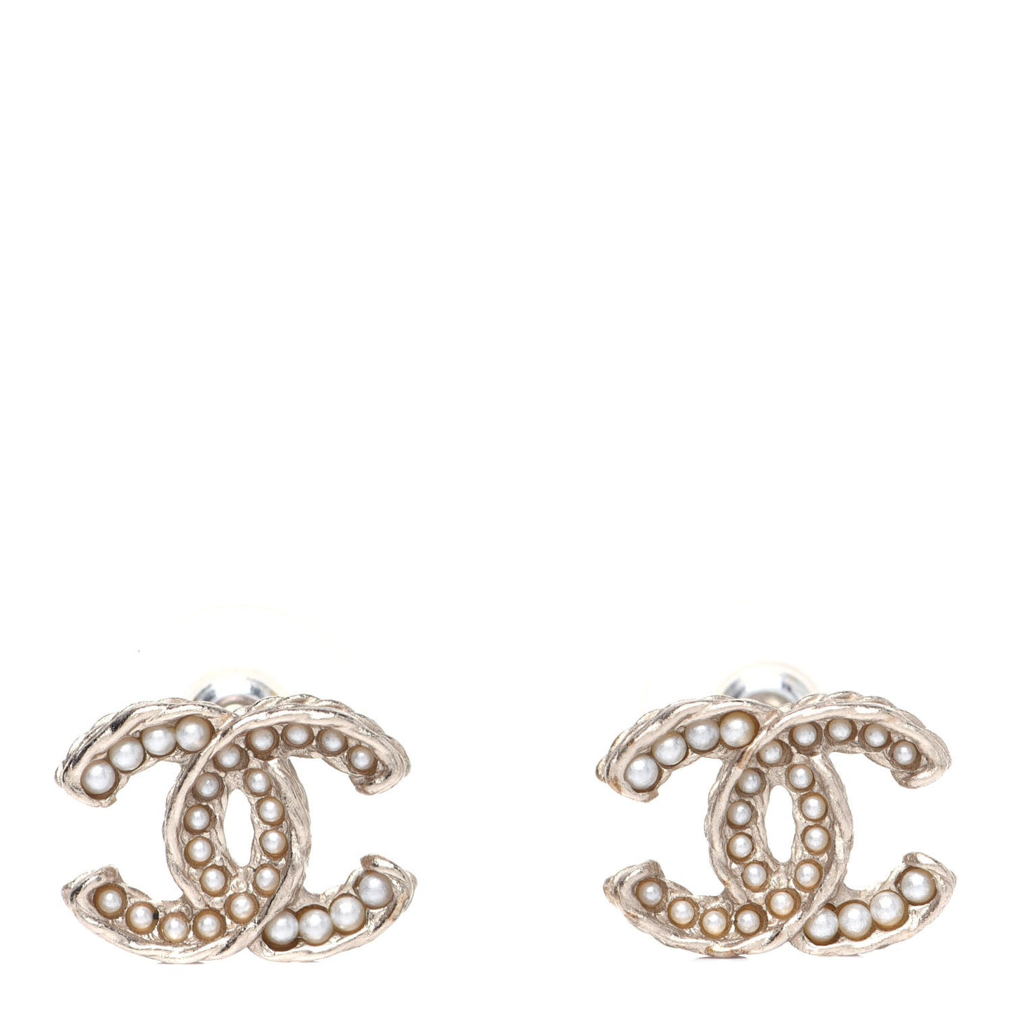 Pearl CC Earrings Gold