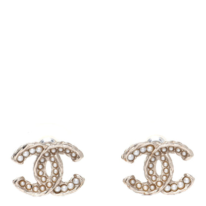 Chanel Pearl CC Earrings Gold 1 of 6