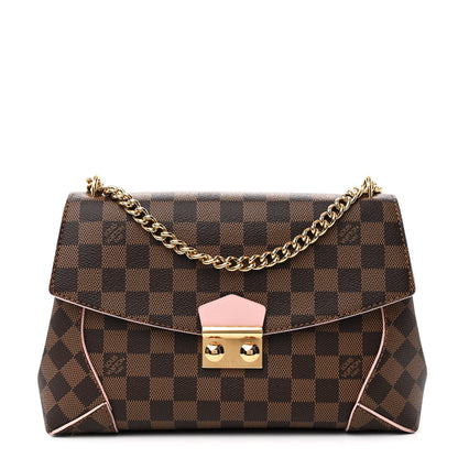 Louis Vuitton Damier Ebene Caissa Clutch Rose Ballerine 1 of 13