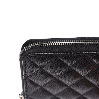 Chanel Caviar Quilted Large Gusset Zip Around Wallet Black 11 of 11