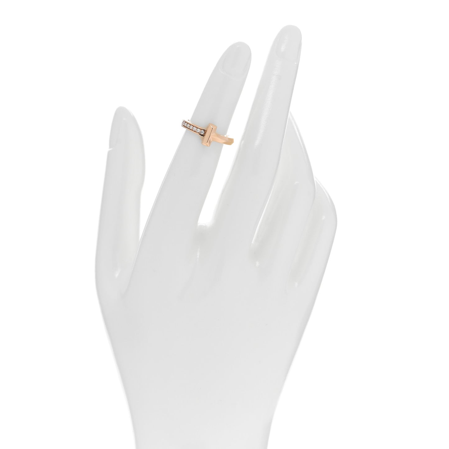 18K Rose Gold Diamond 2.5mm T T1 Ring 47 4