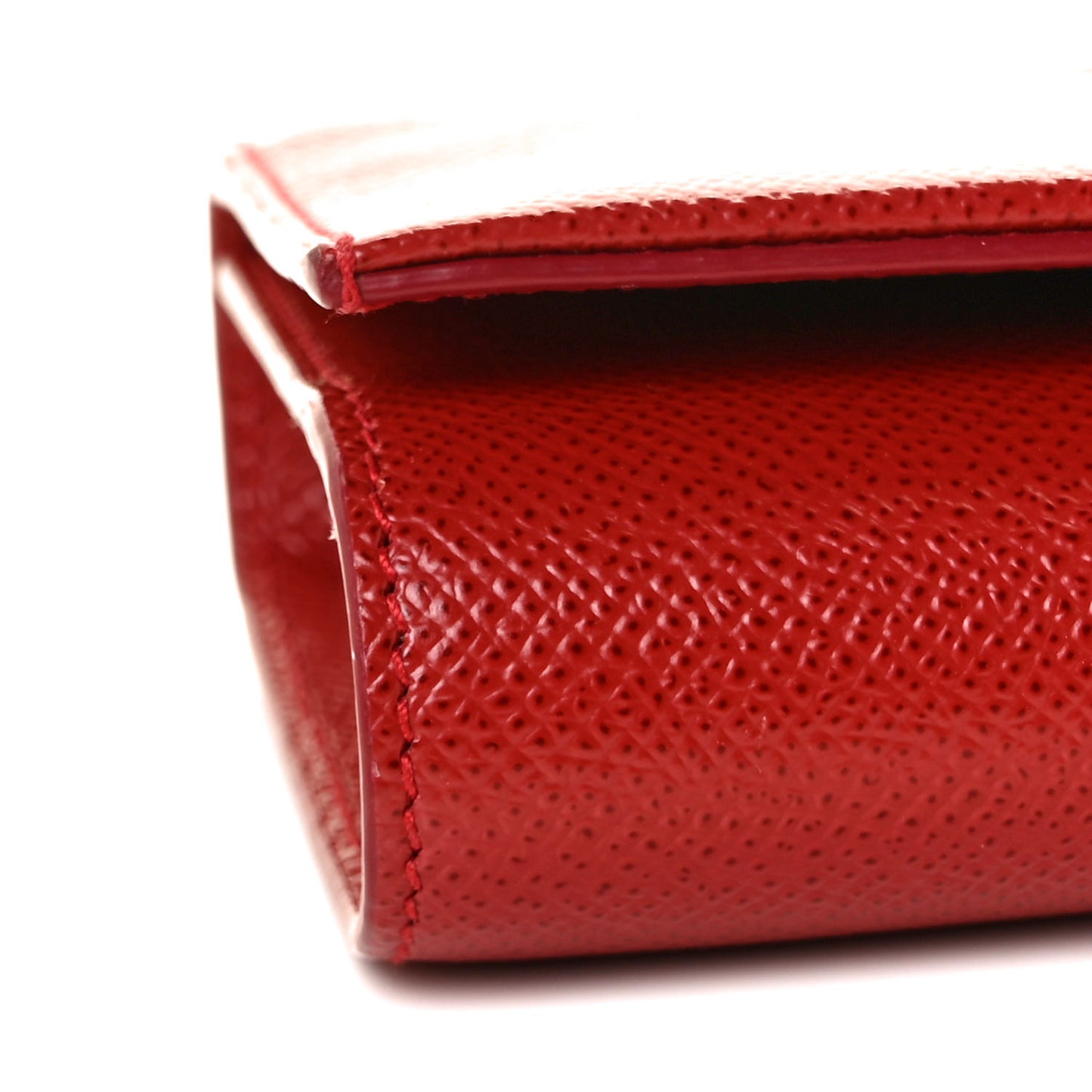 Hammered Calfskin Donna Bow Clutch Red